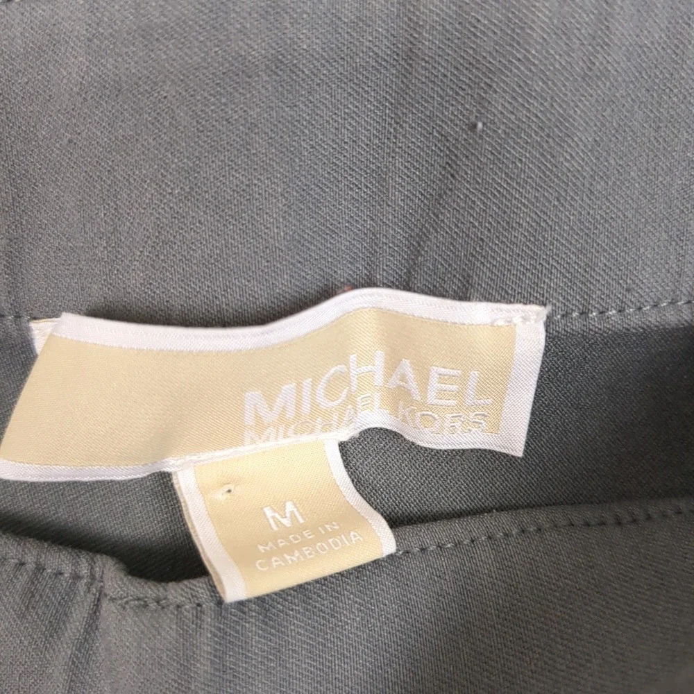 Michael Kors Womens Sage Green Pull On High Rise Skinny Stretch Career Pants M
